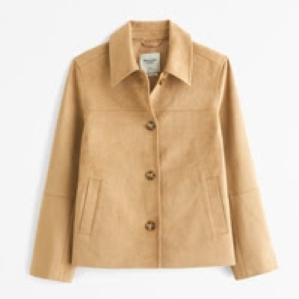 Abercrombie & Fitch Tan Utility Jacket Classic Design